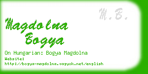 magdolna bogya business card